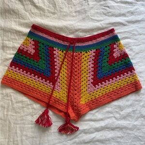 FARM Rio Colorful Crochet Shorts